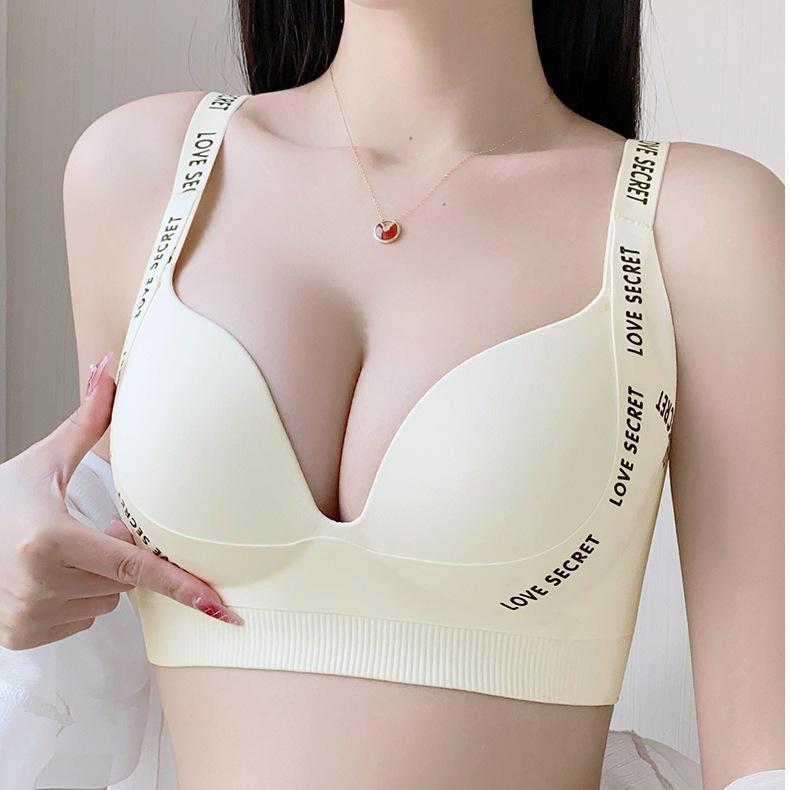 Plus-size Lingerie Women's Top Lactation Gathering Bra Anti-sagging Sports Bra Push Up Bra