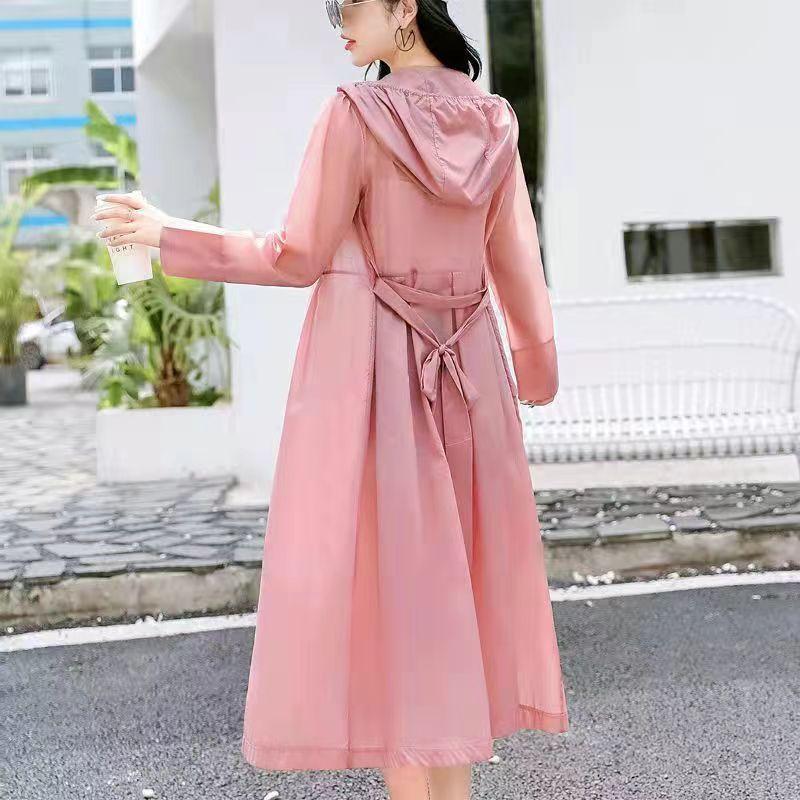 

2025 Summer Sun Protection Clothing for Women Long Loose Outdoor UV Resistant Versatile Sun Protection Windbreaker Female Tops M розовый
