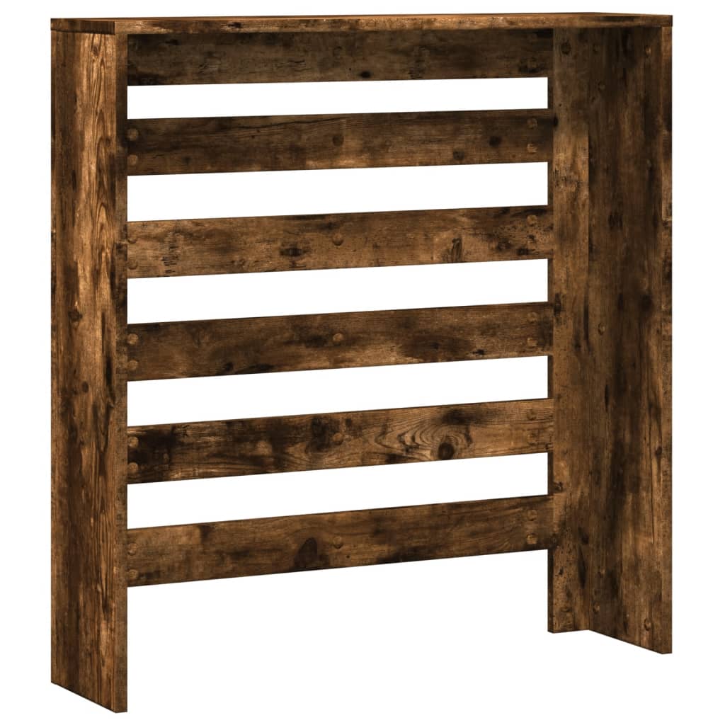 Radiator Cover Smoked Oak Finish 78 x 20 x 82 cm Engineered Wood