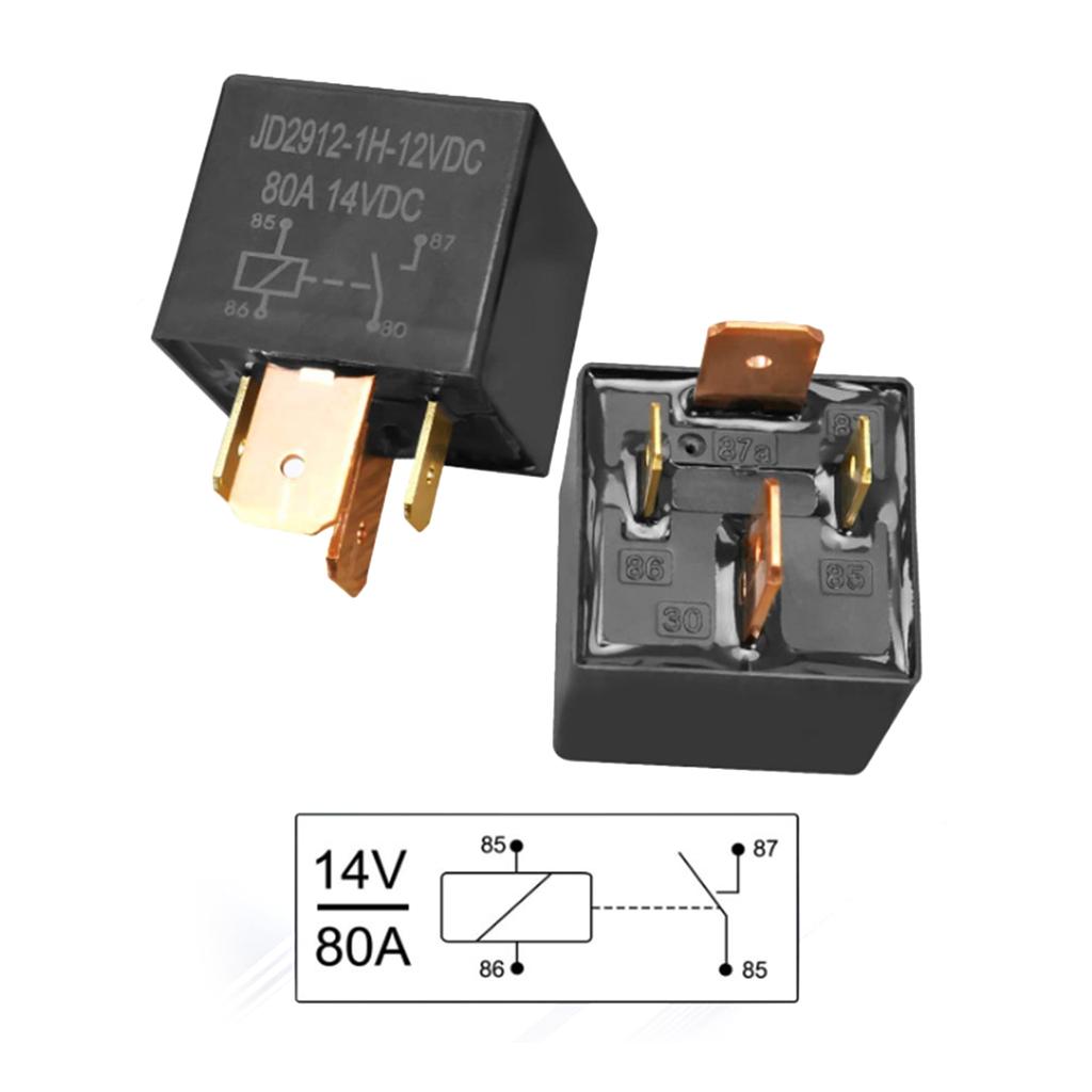 High Capacity 80A 12V Multipurpose 2 Slot 6 Fuses Relays Box Kit for Automotive Boats Marine Use with Easy Installation