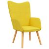 Relax Chair with Footstool Mustard Yellow Fabric