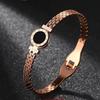 Unique Roman Letter Bangle Fashionable Engraved Love Wristband Handmade Gift for Her Trendy Women Wrist Accessories