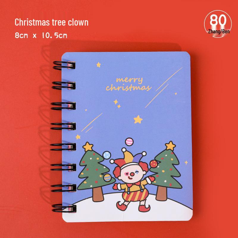 

Christmas Cartoon Mini Coil Notebook - Portable Student Gift