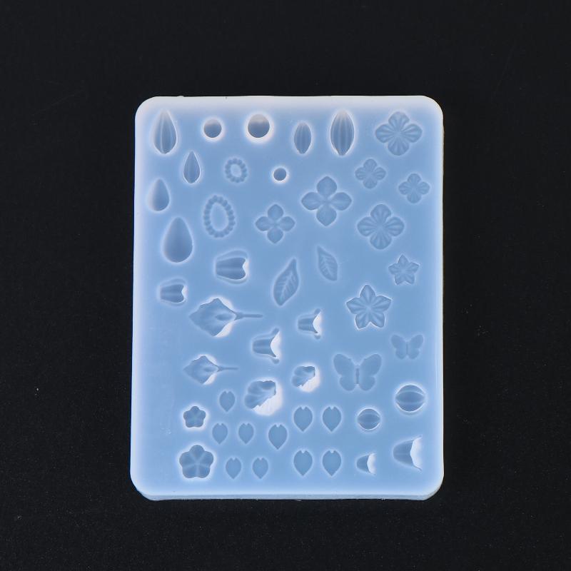 1 Stück Silikon 3D-Nagelkunstform mit verschiedenen Blumen-, Blatt-, Schmetterlingsdesigns, Antihaftbeschichtet, Wiederverwendbar für Zuhause, DIY-Nagelstudios, Nageldekoration