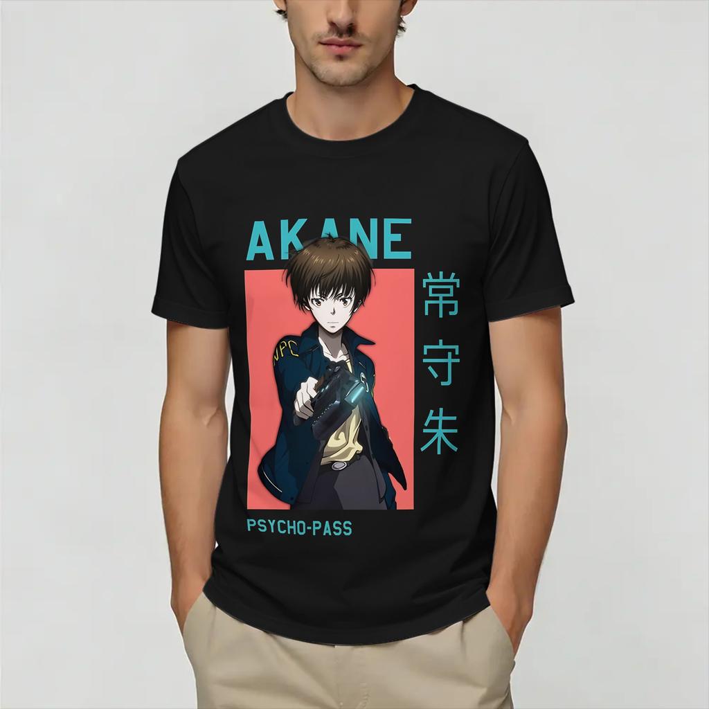 PsychoPass TShirts Unisex Funny Pure Cotton Tees Crew Neck Short Sleeve T Shirts Gift Clothes