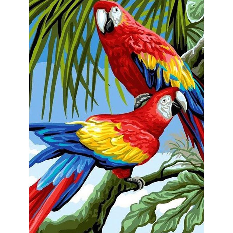 Full Square Diamond Painting Parrot Animals Bird Mosaic Diamond Embroidery Scenery Cross Stitch Home Decoration New Year Gift