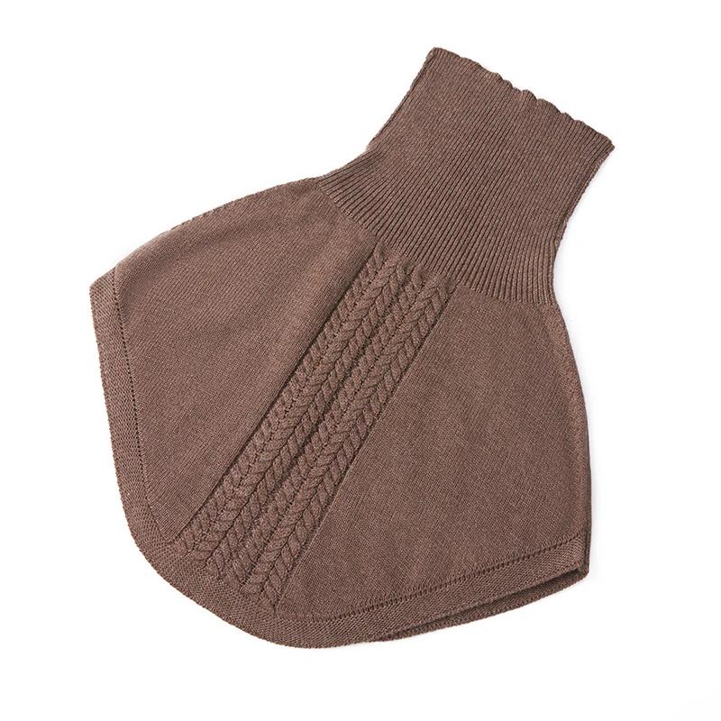 Women Wool Knitted Ring Scarf Winter Turtleneck Neckchief Warm Soft Cashmere Short Wraps Korea Fashion Fake Collar Girl