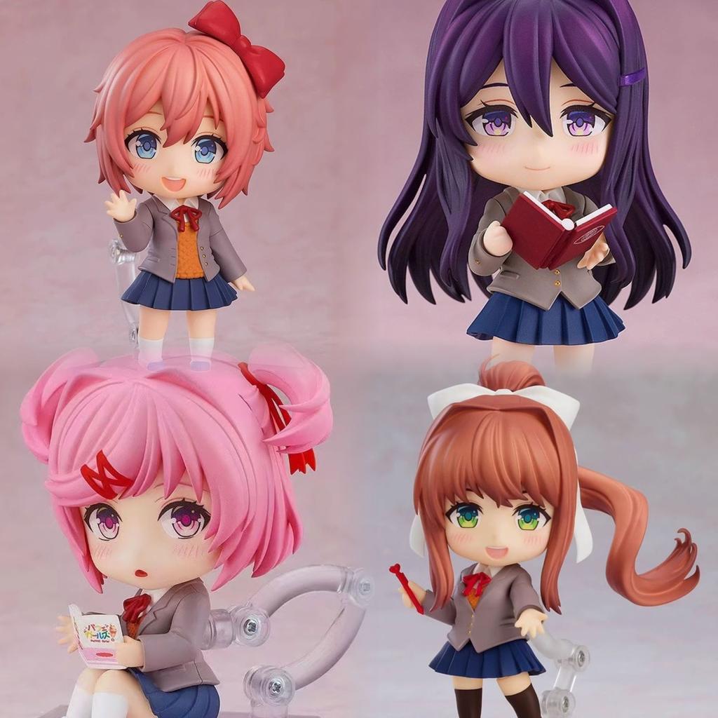 10cm Doki Doki Literature Club Animal Figures 2283 Yuri Sayori Natsuki Monika Desktop Decor Collectible Durable Gift For Anime Fans