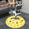 1pc Flower Pattern Office Round Area Rug,  Mat Suitable For Office, Under Office Chairs Bedroom Living Room Home Decor, Room Deco