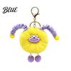 Fluffy Bag Pendants Sausage Mouth Creature Plush Keychain Cartoon Fuzzy Ball Keyring Pendant Women Key Rings Decorative Keychain for Handbags Purses