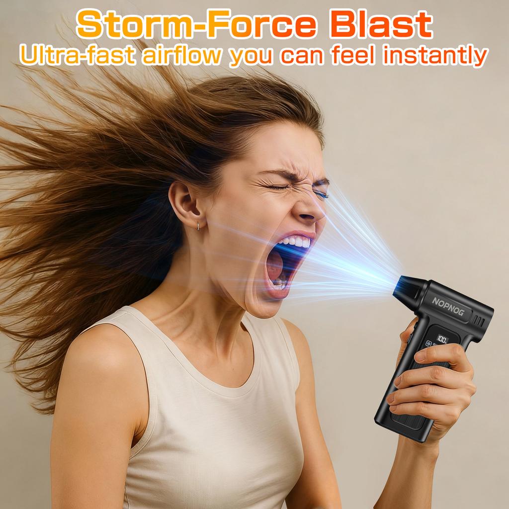 For Car RV Truck Trailer Electric Air Duster Turbo Fan Cleaning Jet Blower Tool Violent Hair Dryer Multifunctional Blowing Snow