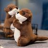 Otter Stuffed Toy Adorable Cartoon Otter Plush Toy Fluffy Soft Stuffed Animal for Christmas