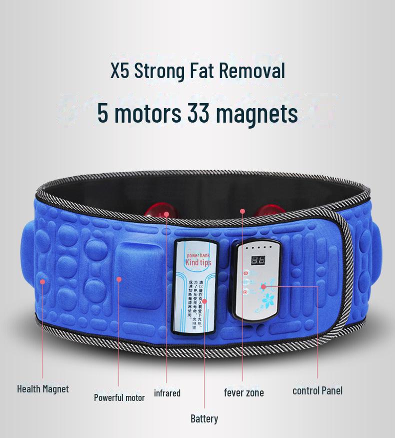 Double Slim X5 Intelligent Vibration Heating Abdominal Massage Fitness Belt