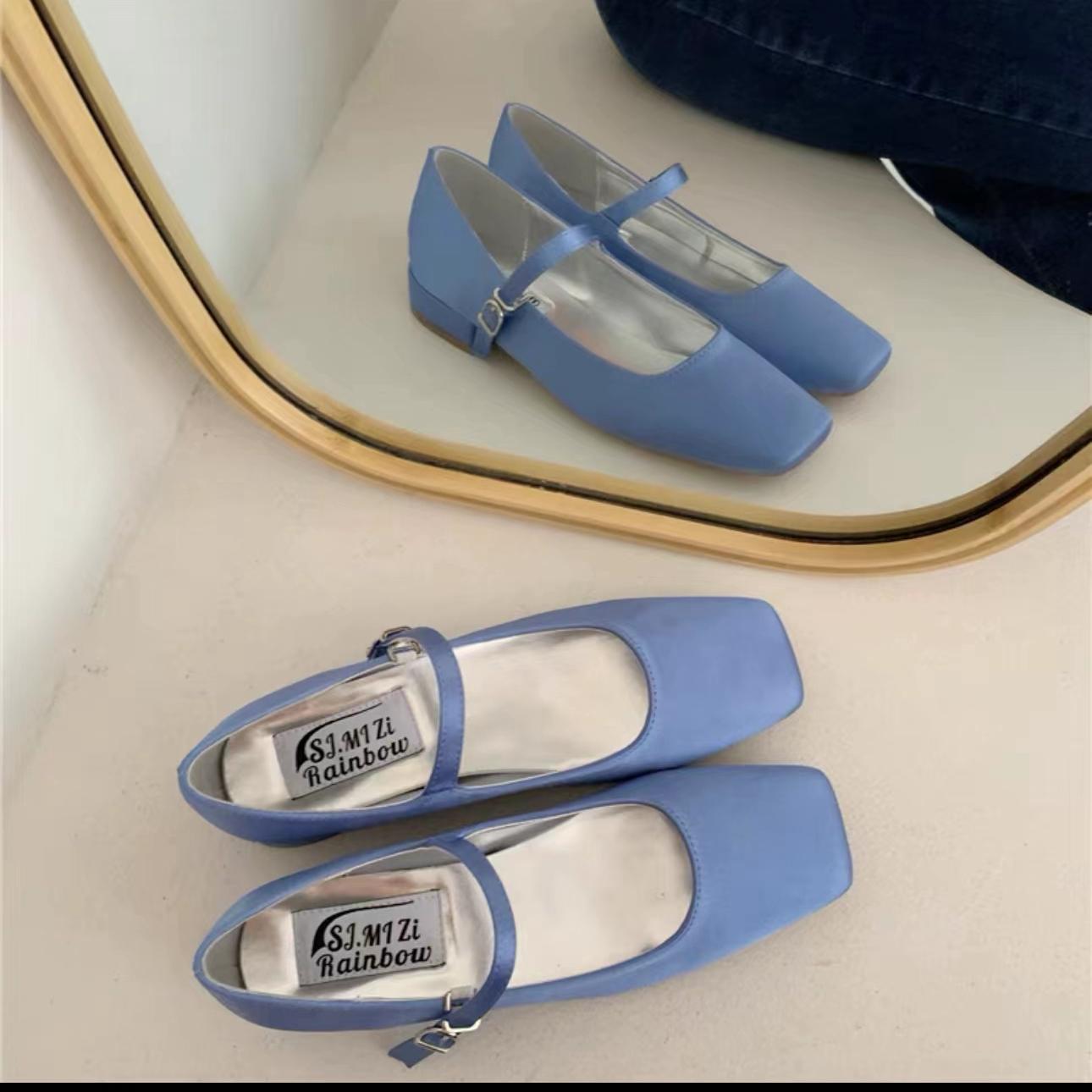 

Fashion SUOJIALUN 2025 Summer Women Flat Shoes Round Toe Shallow Soft Ballerina Shoes Ladies Casual Dress Ballet Loafers Classics Mujer 40 озеро синий