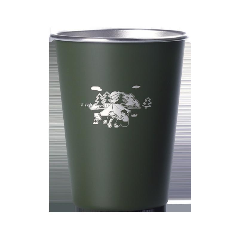 Stainless Steel 350ml Outdoor Mug for Water, Milk, Baijiu, Coffee, Cold Drinks, Camping, or Beer.