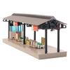 1:64 Scale Metro Station Model Simulated Micro Scene Props Miniature Subway Station DIY Assembly Street View
