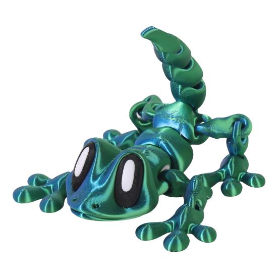 

Yousheng 3D Printed Gecko Toy Magnetic Articulated House Lizard Figurine Animal Fidget Toy for Refrigerator Magnet Computer Monitor Decor A