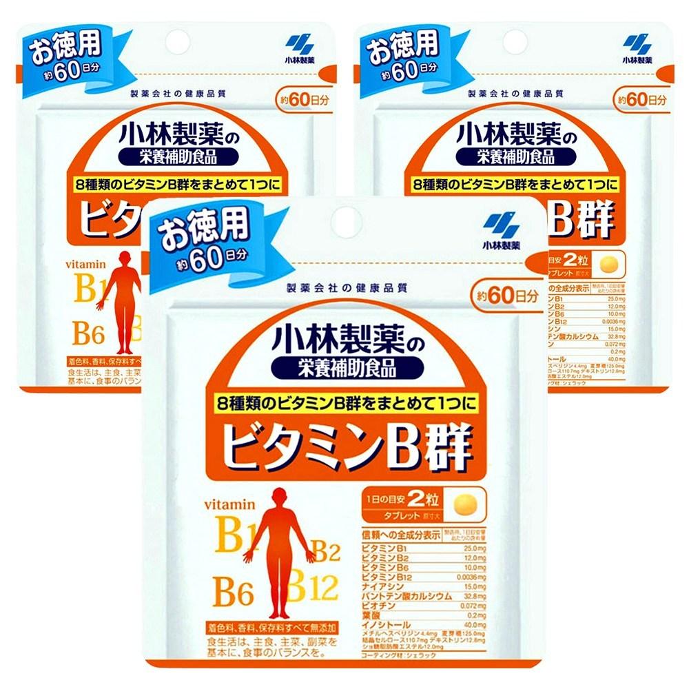Kobayashi Nutritional Supplement Vitamin B Complex Tablets 3 pcs 120 Tablets