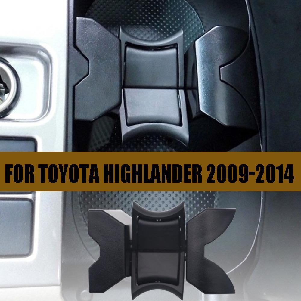 Wooeight 1x Car Center Console Water Cup Holder Drink Stand Ert Divider Board For Toyota Highlander 2000-2007 2009-
