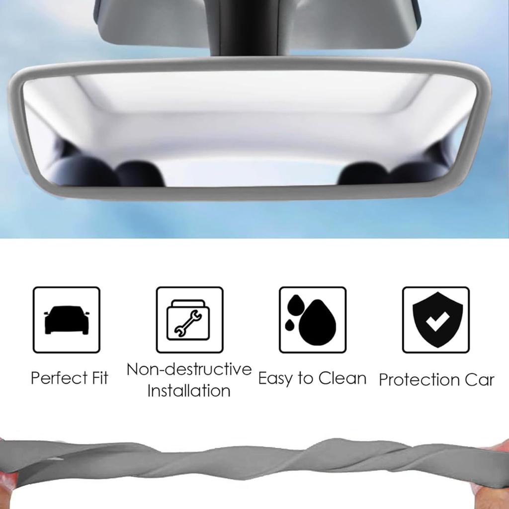 TSTESE 2pcs Protector Trim Frame for Tesla Model 3 Model Y (2019-2024) Screen Edge