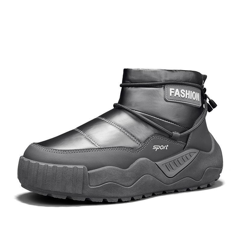 Cotton shoes winter velvet thickened cold-proof Northeast cotton boots waterproof men's outdoor high-top bread shoes warm snow boots