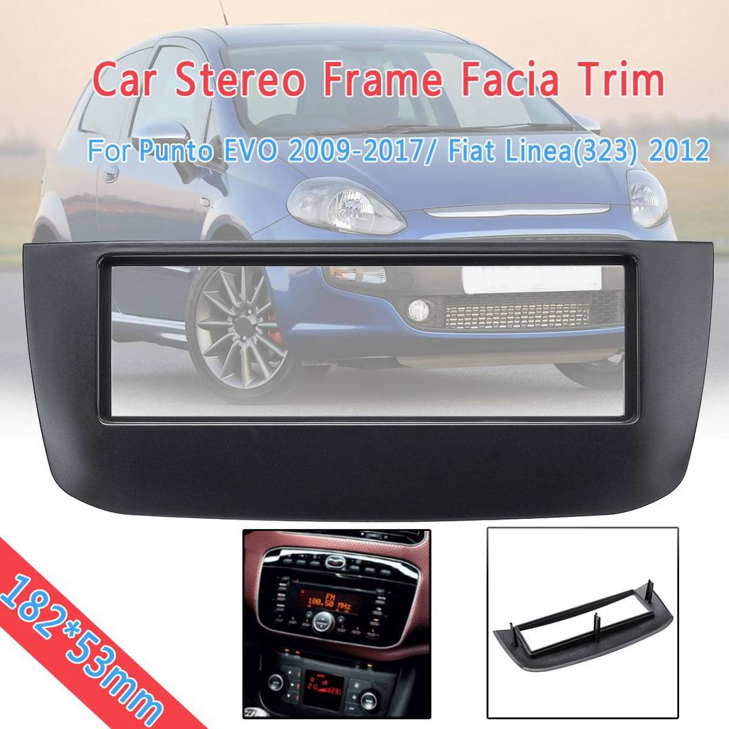 Portable 1Din Car Stereo Radio Frame Panel Trim For Facia Punto EVO 2009-2017/ Fiat Linea(323) 2012 182X53mm
