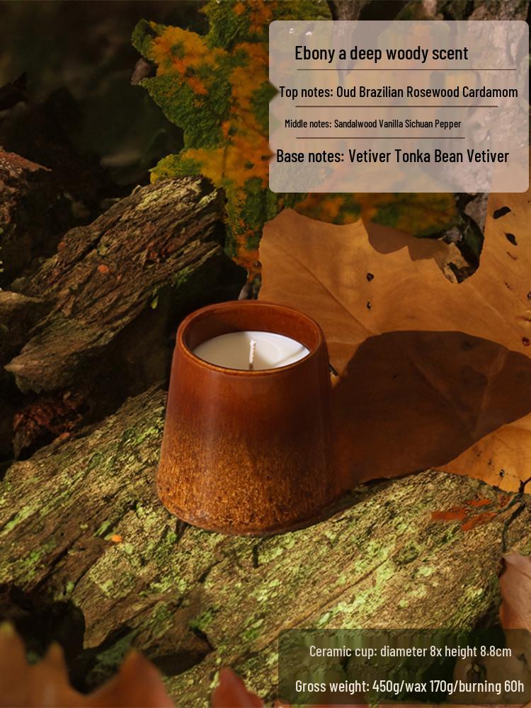 European Coconut Soy Wax Candle in Ceramic | Retro Aroma & Incense | Birthday Gift