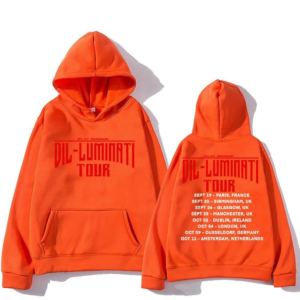 Dil-Luminati Tour Hoodie Diljit Dosanjh Long-sleeved Hip Hop Casual Sweatshirt With Hooded Fleece Clothes Gothic