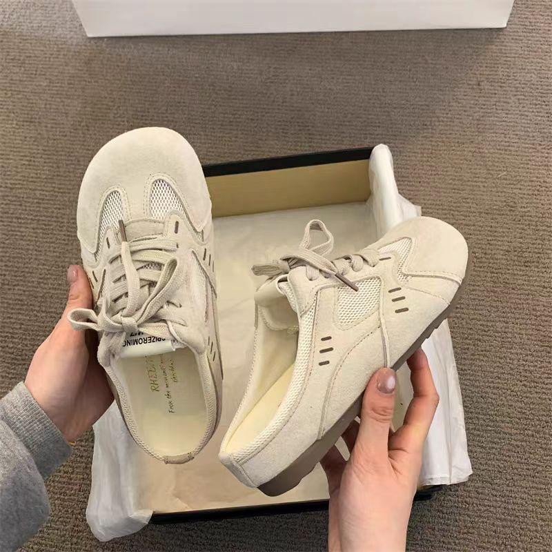 

Сетчатые дышащие тапочки для головы, женские, маленькие, свежие, на толстой подошве, новые весенне-летние, ленивые, на одном педале 40