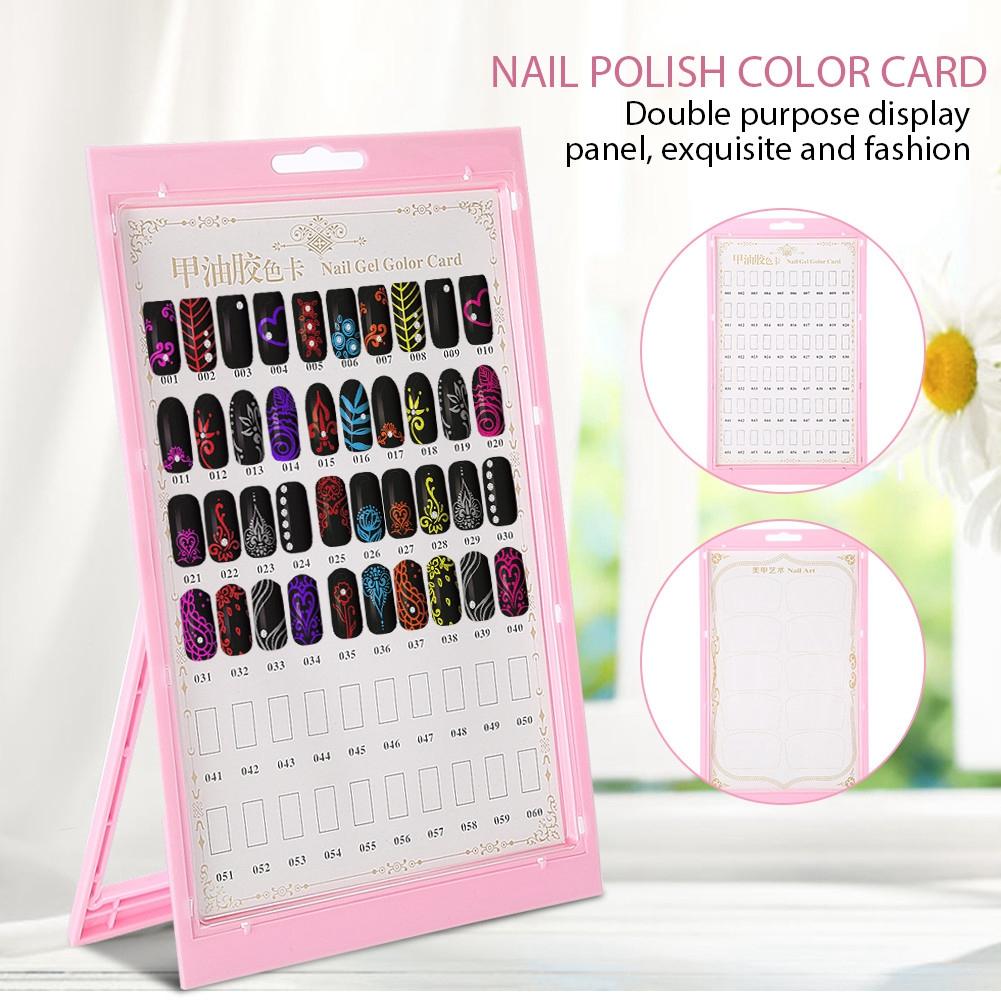 Nail Art Display Stand Nail Polish Gel Color Display Card Nail Practice Manicure Tool