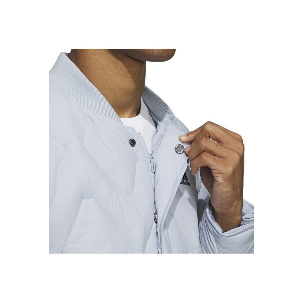 Adidas Lightweight Down Jacket With Pure Color Logo Men Outerwear Light-Grey IX7084