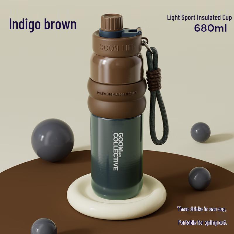 GOOM Insulated Sport Water Bottle with Straw