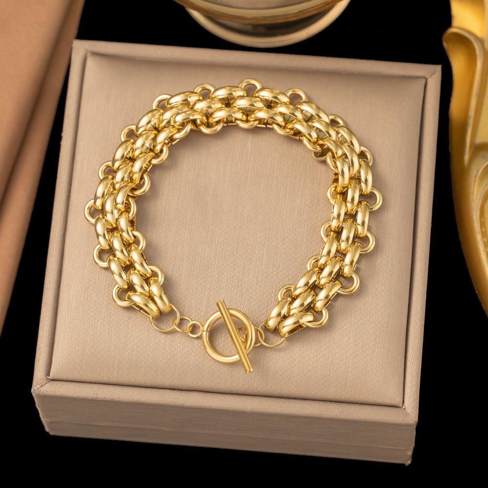 French Titanium Steel Heart Choker Necklace And Bracelet Set Sweet Peach Heart Tassel Design Women Jewelry