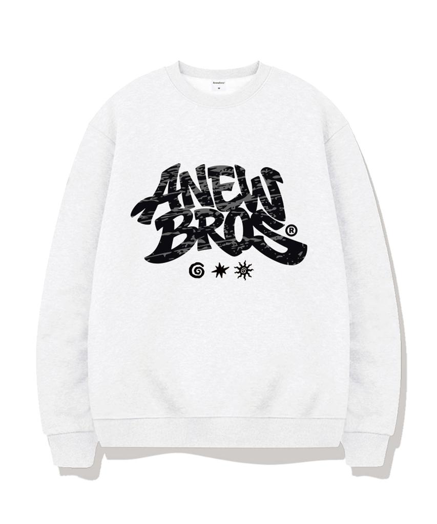 ANEWBROS Street Graphic Oversized Sweatshirt 5 Colors [Anbm_9005]