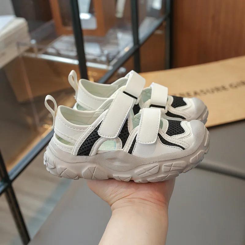 Sandale pentru copii, sandale de vară pentru băieți, sandale sport casual pentru copii, pantofi de plajă cu burete gol, pantofi de școală și fete, pantofi de alergare