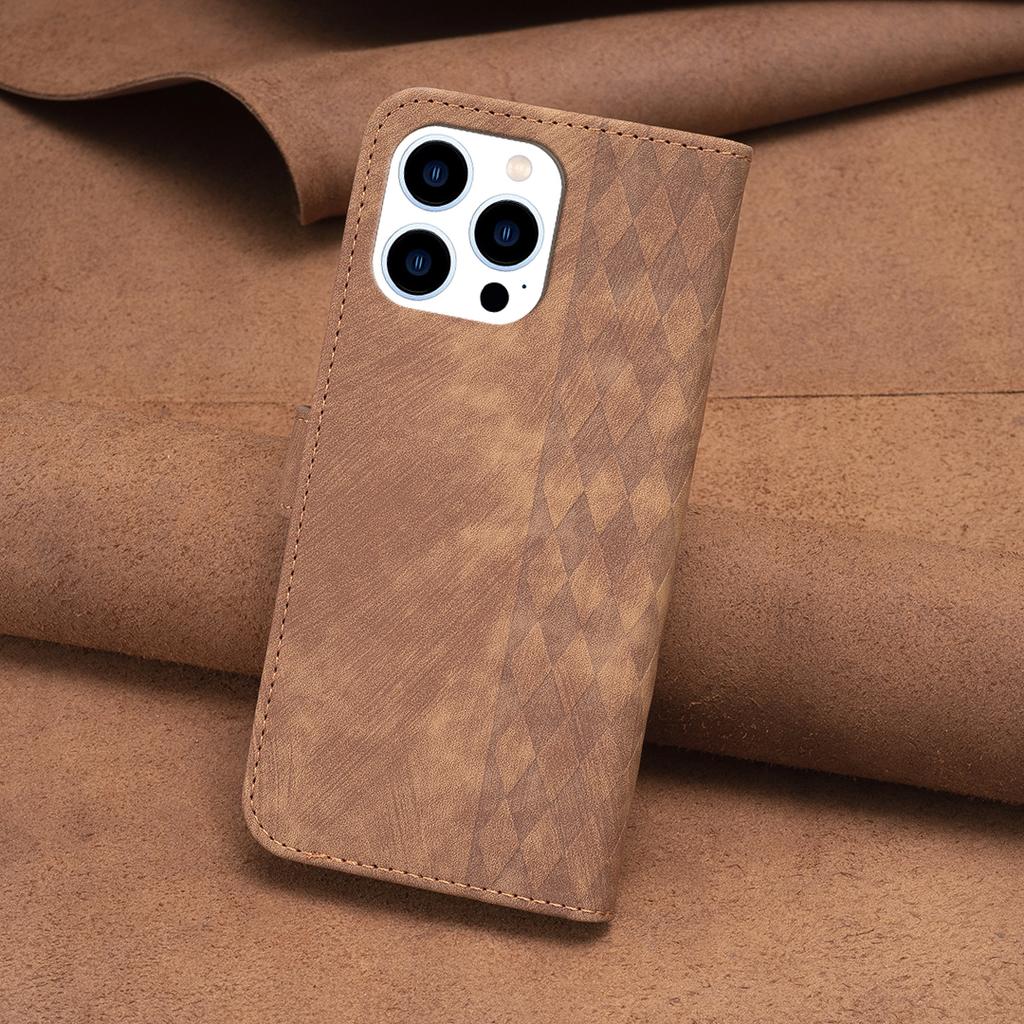 PU Leather Cover for iPhone 13 Pro 6.1 inch Wallet Stand Scratch Proof Imprinted Pattern Flip Phone Case