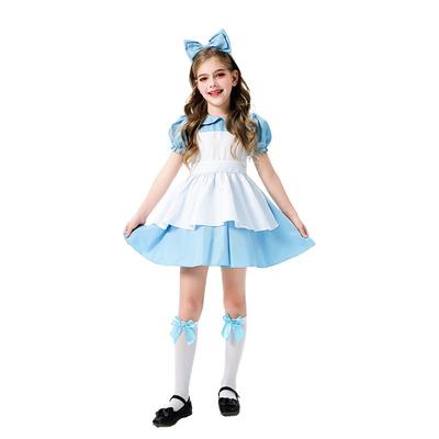 Alice Children's Costume Pastoral Maid Costume Butterfly Princess Dress Girls Lori Lolita Performance Costume