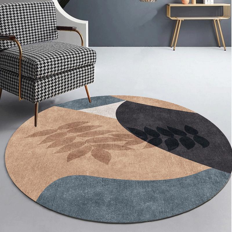 Nordic Light Luxury Round Carpets Modern Living Room Decoration Rugs Large Area Bedroom Decor Bedside Carpet Simple Lounge Rug