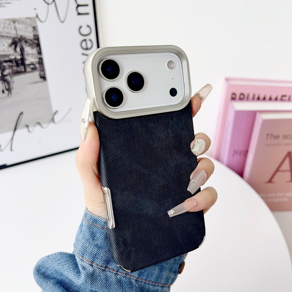 Vintage Cowboy Fabric Soft Shockproof Phone Case For iPhone 17 Air 16 15 14 13 12 11 Pro Max Plus Luxury Retro Jeans Armor Cover