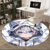 1pc Anime Design Round Carpet for Office Chair Mat, Non Slip Rug Home Decor, Living Room, Bedroom