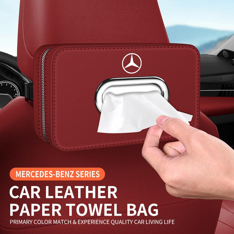 GLC GLB For Mercedes Benz A C E S G Class C43 GLC CLE CLA GLB GLS SLK SL W177 W205 W213 W222 X167 AMG Car Leather Tissue Storag