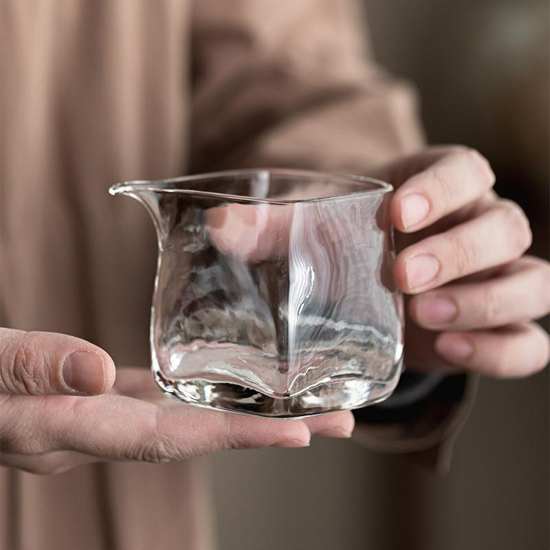 Glass Fair Cup Heat Resistant Handmade Hammer Tea Dispenser Chahai Home Decoration Kungfu Teacup Ceremony Teaware Accessories