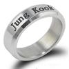 Korean Style BTS Engraved Stainless Steel Dual-Use Ring Necklace for Women