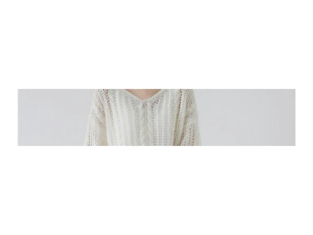 Women's French V-Neck Sweater: Early Spring to Winter Style, Hollow Knit, Fashionable Temperament Top