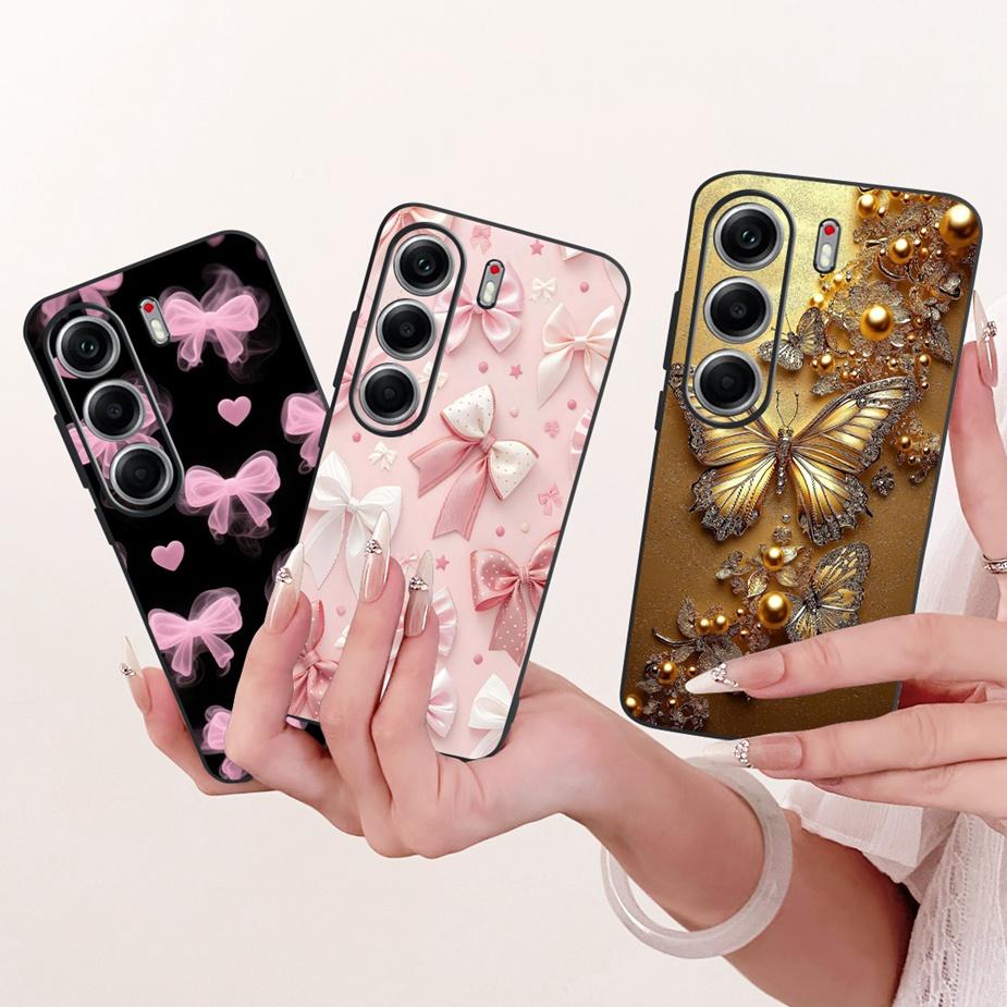 For Tecno Camon 40 Pro 5G CM7 Case Luxury Butterfly Painted Cover Soft TPU Phone Case For Tecno Camon 40 Camon40 Pro 4G CM6 Bags