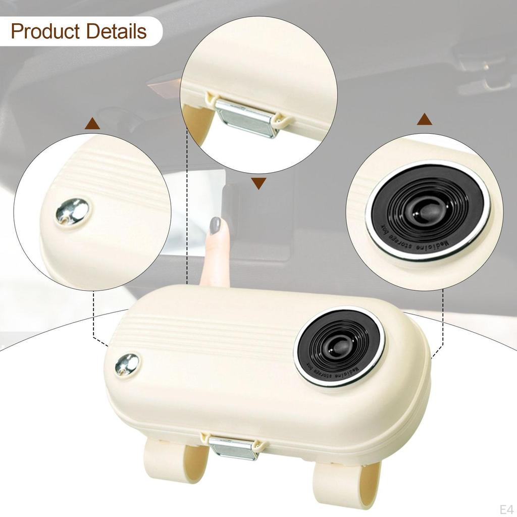 Car Sun Visor Sunglasses Holder Accessory Easy Installation Travel Document Universal Ticket