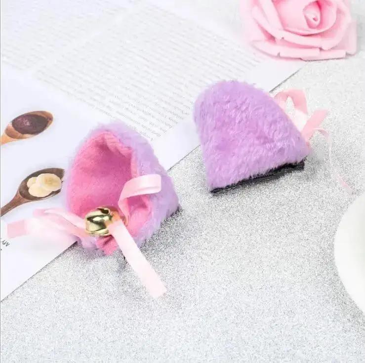 1Pair Sweet Bell Cat Ears Hair Clip Women For Cosplay Anime Costume Halloween Birthday Party Girl Fashion Hairs Accessories