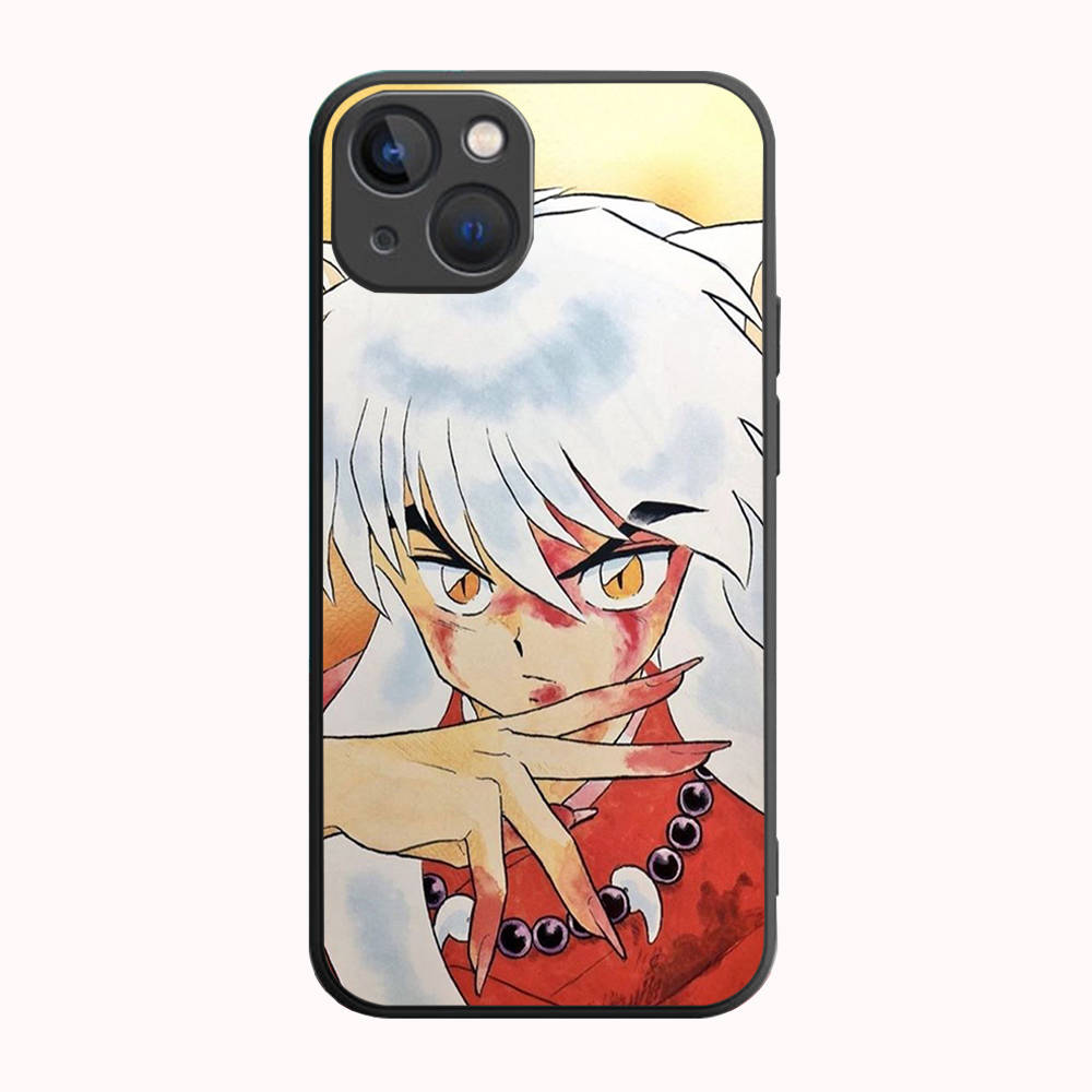 B-3 Inuyasha Black Case for Samsung S24 S23 S22 S21 S20 FE S10 Lite Ultra S7 S8 S9 Plus A05S A11 A12 A13 A15 A22 A24 A25 A32 A52 A71 5G