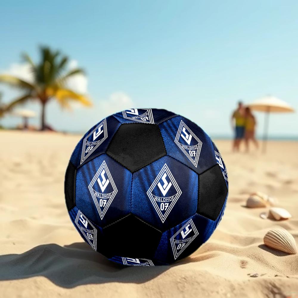 Pallone da Calcio Waldhof Mannheim 07 taglia5, colorato, adatto a tutte le età, cucito a macchina, materiale PVC, grado competizione, durevole e ad alto rimbalzo