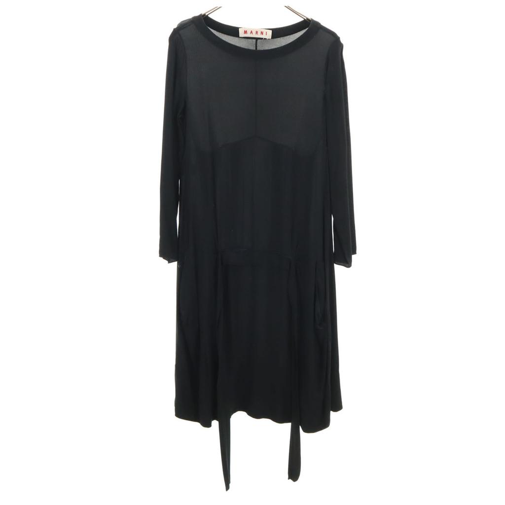MARNI made in Italy Long sleeve one piece 38 black Women Used